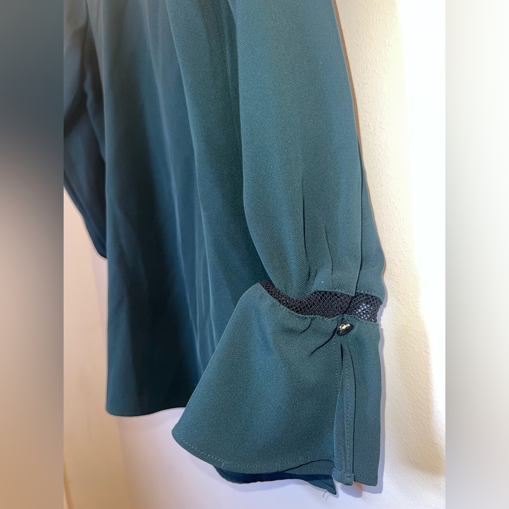 Calvin Klein Sheer Bell Sleeve Blouse | XS - Picture 6 of 8